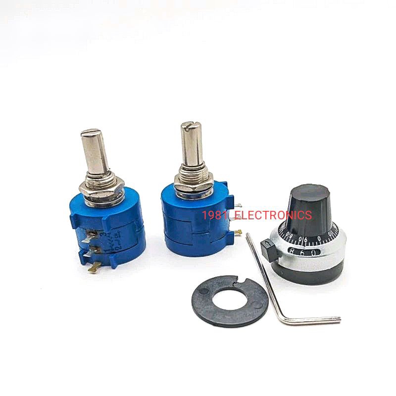 3590S วอลลุ่มทดรอบ วอลลุ่ม 10รอบ 500 ohm 1KB 2KB 5KB 10KB 20KB 50KB 100KB KNOP ปลอกสวม 10รอบ