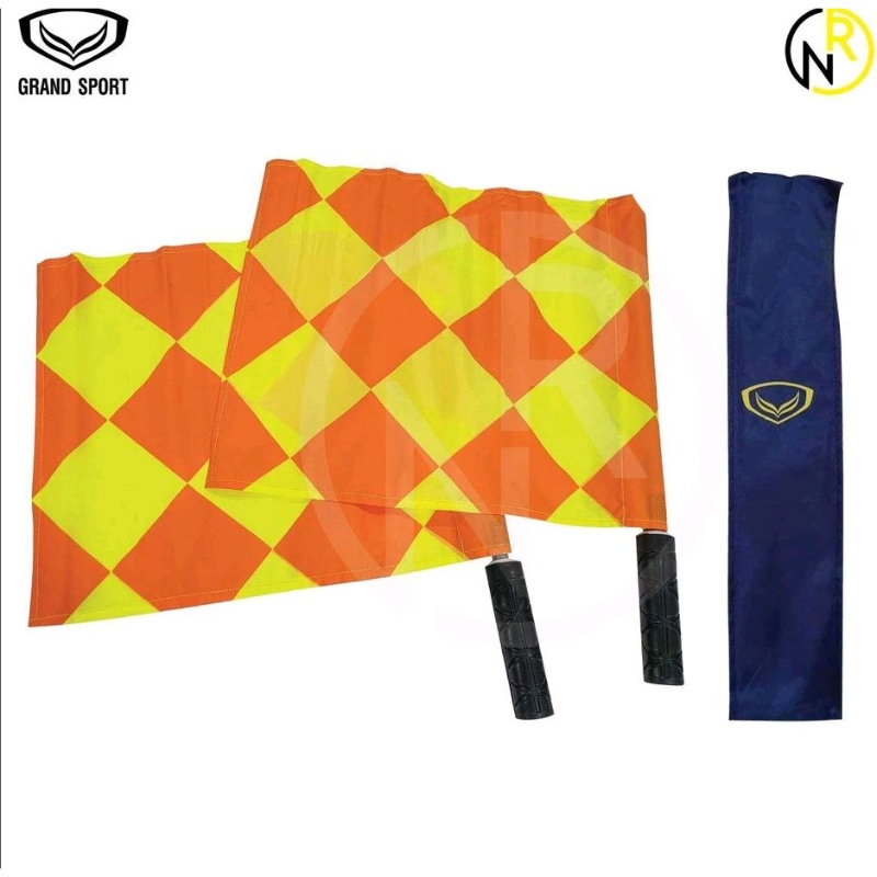 ***ของแท้ส่งไว** GRAND SPORT ธงไลท์แมน ลายสลับ Linesman ธงกรรมการฟุตบอล ธงผู้ตัดสินฟุตบอล