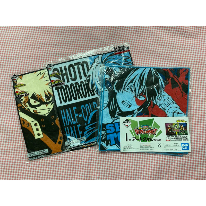 [ของแท้] ผ้าเช็ดหน้า My Hero Academia Ichiban Kuji งานจับฉลาก