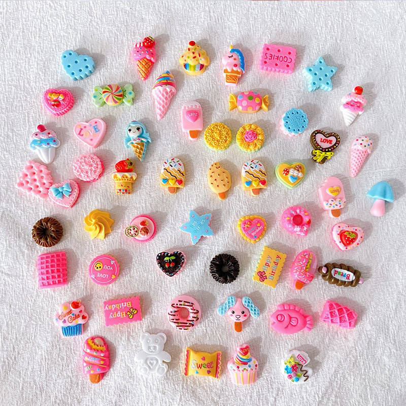 เรซิ่นขนม น่ารัก ตกแต่ง diy ติดหลังโทรศัพท์ กิ๊บติดผม งานDIY