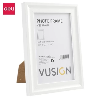 Deli กรอบรูป A4 4x6 5x7 6x8 นิ้ว 3 สี กรอบรูปไม้ กรอบรูปมินิมอล กรอบรูปราคาถูก ผิวเว้าและนูน ตกแต่ง Photo Frame