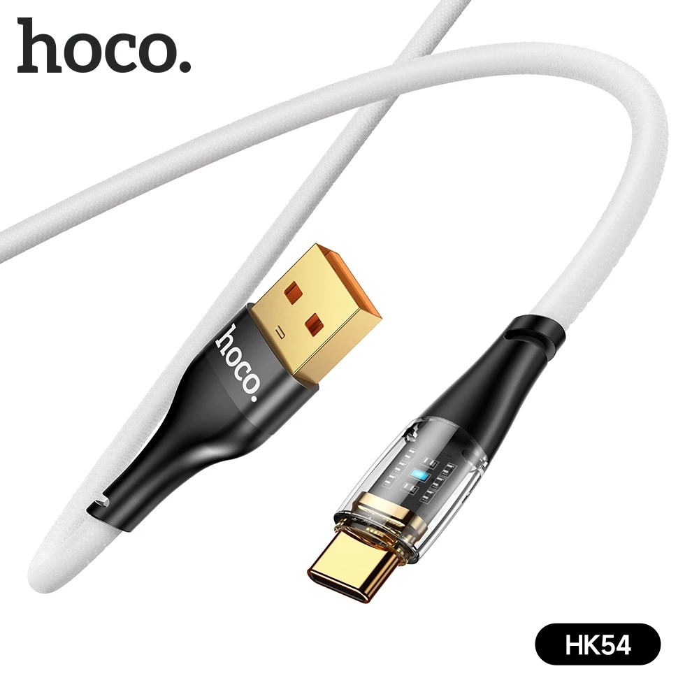 HOCO HK54 สายชาร์จโปร่งใส LED 3A ไนล่อนถัก iOS/Micro/Type-C 1ม. thumbnail 9
