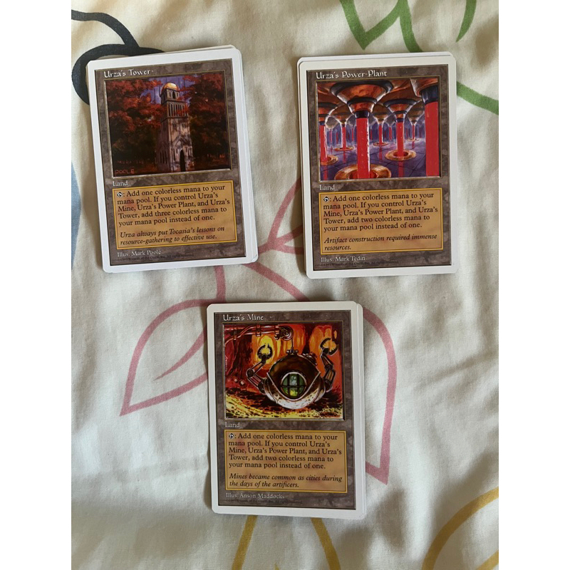 การ์ด MTG Urza’s Tower Power Plant Mine Land Magic the Gathering EDH รุ่น 5th Edition สภาพ Ex-Nm