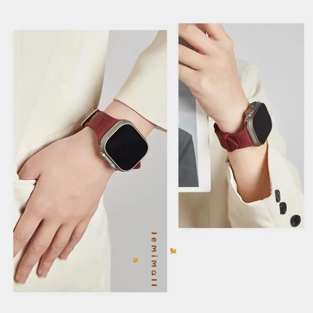 ยาง สายนาฬิกา i Watch Ultra 38/40/41/42/44/45/49/46มม.ซิลิโคนแพ็ค 1:1 สายยางTT iWatch10 9 8 7 6 5 4 3 es