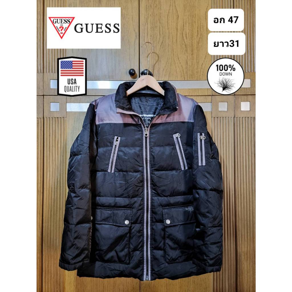 เสื้อกันหนาวขนเป็ด แบรนด์ Guess จาก USA มือ2ของแท้