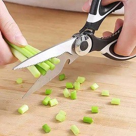 F กรรไกรอเนกประสงค์ กรรไกรตัดอาหาร กรรไกรสแตนเลสอย่างดี (1ด้าม) - รูปที่ 5