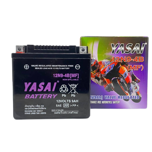 12V 9Ah (12N9-4B [MF]) ขายดี!! แบตเตอรี่มอเตอร์ไซด์ ยี่ห้อ YASAI BATTERY รุ่น 12V 9Ah (12N9-4B [MF]) แบตมอไซค์ แบตเตอรี่
