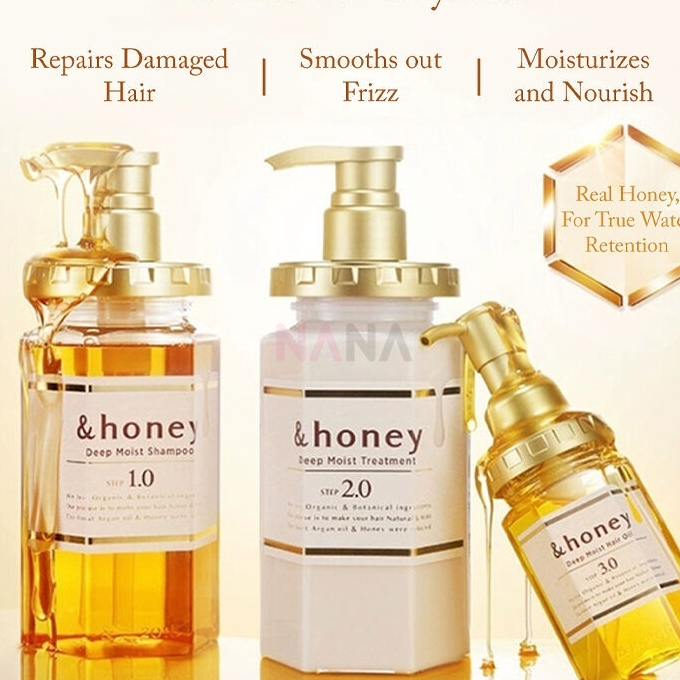 ใส่โค้ด Tony08 & Honey Deep Moist Shampoo Treatment and hair oil แชมพู ทรีทเมนต์