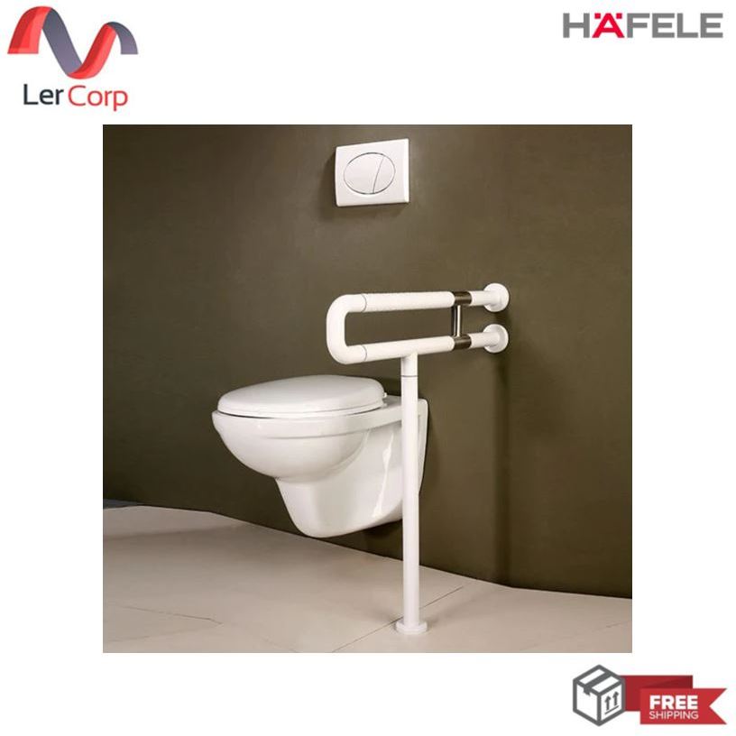 (Hafele) ราวทรงตัวรูปตัวที 700x700 มม. FL SUPPORT Grab Bar 700X700 mm. wh (499.68.218)