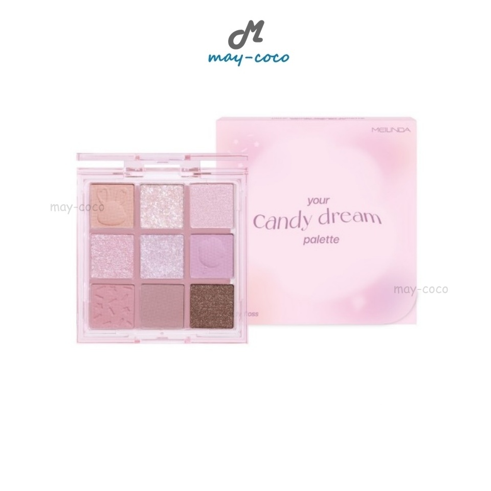 ถูก/แท้/มีไลฟ์ พาเลทท์ MEILINDA Your Candy Dream Palette เมลินดา อายแชโดว์ เนื้อแมทต์ กลิตเตอร์ ทาตา