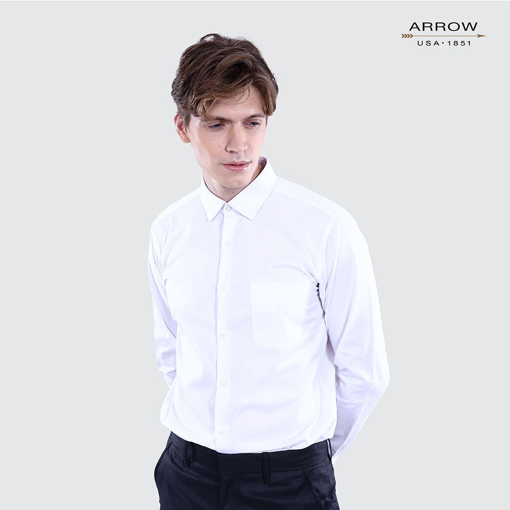 ARROW EASY CARE SHIRT เสื้อเชิ้ตทำงานแขนยาวสีขาว ทรง SLIM FIT รหัส MACS758 WH