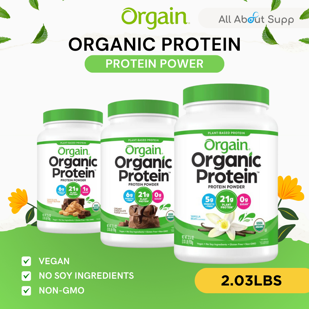 Orgain Organic Protein Plant Based Protein Powder – 2.03lbs 💕โปรตีนออร์แกนิคจากพืช นำเข้าจากอเมริกา💕
