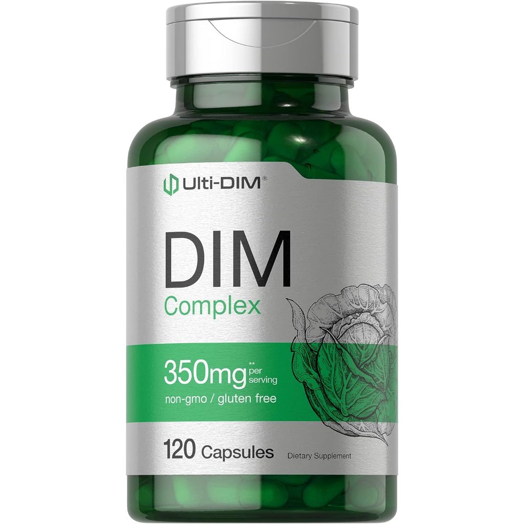 DIM Complex Supplement 350mg | 120 Capsules | Diindolylmethane | with Broccoli & Kale | Non-GMO, Gluten Free