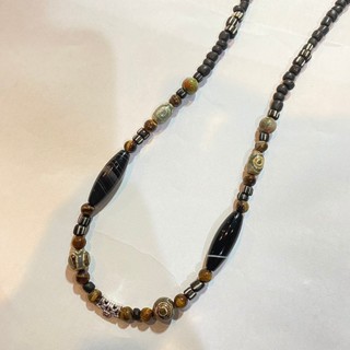 ช้างกระบี่ เส้นที่109 สร้อยคอหินลูกปัดโบราณ สำหรับห้อยพระ1อง…