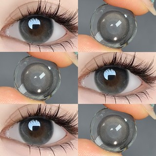 【New】คอนแทคเลนส์ คอนแทคเลนส์สีเทา MIDROO Lens 🌈Pudding Grey🌈 14.2mm รายเดือน