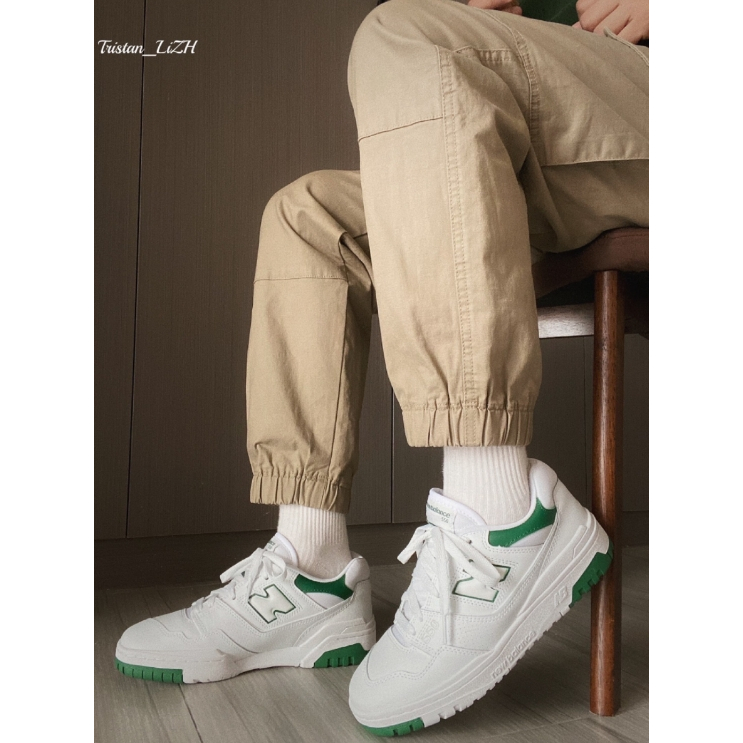 New Balance NB 550  สีขาว - เขียว ของแท้ 100 % รองเท้าผ้าใบ รองเท้าผ้าใบ