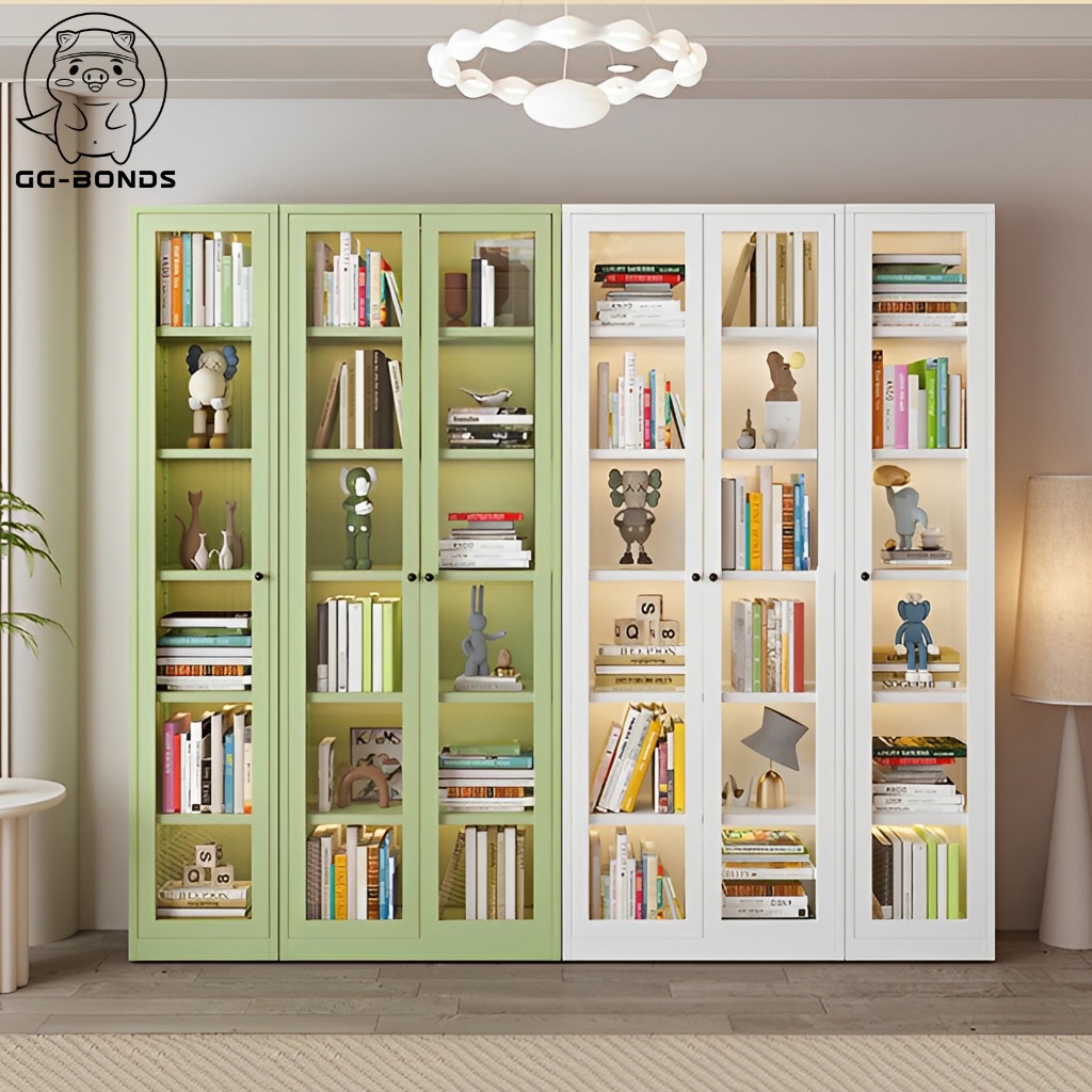 GGB ตู้โชว์ ตู้หนังสือ ผลิตจากเหล็กหนาคุณภาพสูง ไว้โชว์ ดีไซน์มินิมอล เข้ากับทุกมุมบ้าน กันฝุ่น กันน้ำ เก็บได้เยอะ