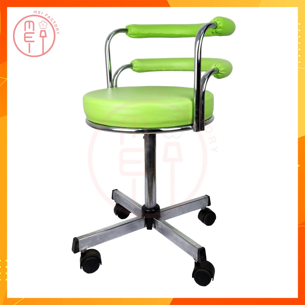 เก้าอี้บาร์เตี้ยมีล้อ นั้งทำงาน นั้งสบาย เก้าอี้บาร์อเนกประสงค์ (ที่นั้งเป็นแบบเบาะฟองน้ำ) - รูปที่ 2