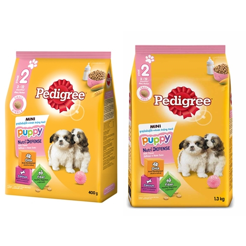 (2 ขนาด) Pedigree Mini Puppy Milk Flavor เพดดิกรี อาหารสุนัขชนิดเม็ด รสนม สำหรับลูกสุนัขพันธุ์เล็ก 3