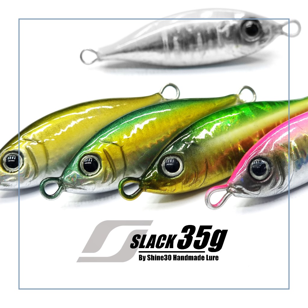 SHINE30 ( JIG ) SLACK 35g สีจี๊ด เดาะสนุก เหยื่อไทยราคาดีใช้งานแจ่ม MADE IN THAILAND