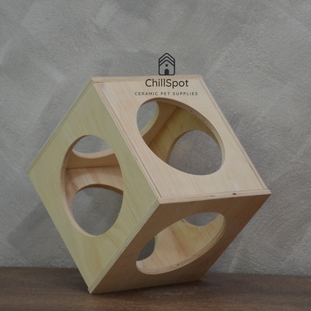 [ChillSpot] บ้านไม้กระต่าย แก๊สบี้ บ้านสัตว์เลี้ยง บ้าน Minimal -ขนาด 19 x 19 x 20.5 cm