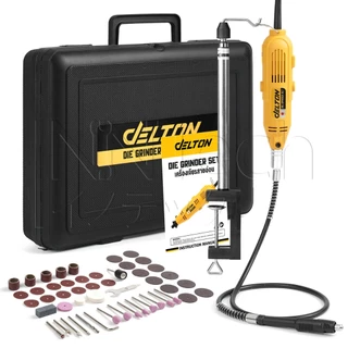 DELTON เครื่องเจียรสายอ่อน 180 วัตต์ มินิ แกะสลัก Mini Grinder Set พร้อมอุปกรณ์รวมกว่า 52 ชิ้น รุ่น DG-180S