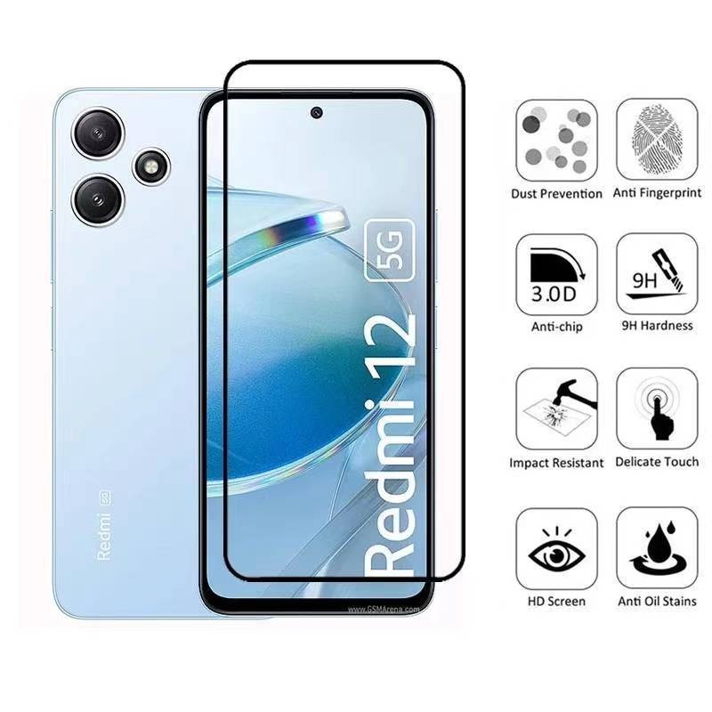 ฟิล์มกระจก สำหรับ Redmi 12/12C/13C/14C/A5/Mi10T/10TPro/Mi12T/MI13T/Mi14T/14TPro/Note14 ฟิล์มเต็มจอ ฟ