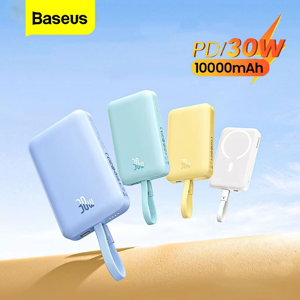 【24H Shipped 2 Years Warranty】Baseus 10000mAh 30W Wireless Fast Charge Power Bank Type-C Powerbank Fast Charger Magnetic