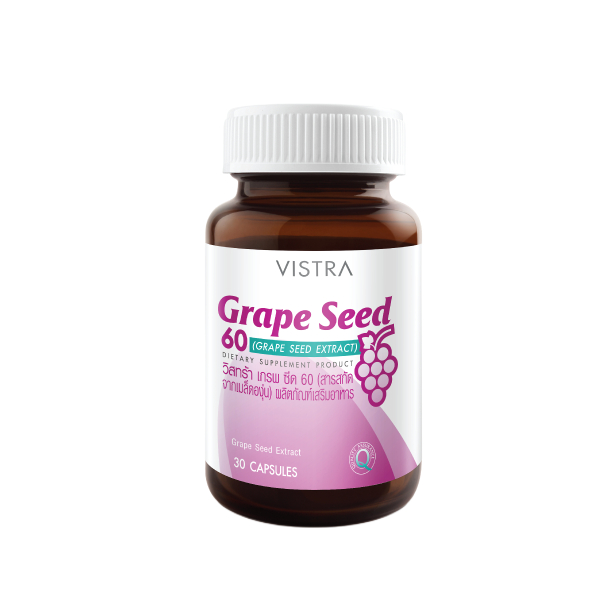 VISTRA Grape Seed  (30 Caps) วิสทร้า เกรฟซีด