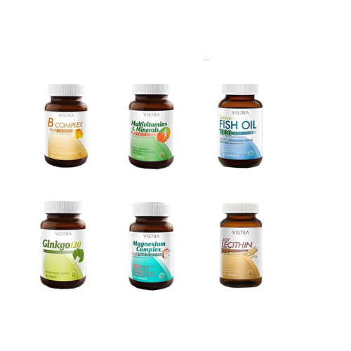 Vistra วิสทร้า [[ Fish oil, Multivitamin,Ginkgo,Magnesium,Lecithin,B complex plusminaral ]]