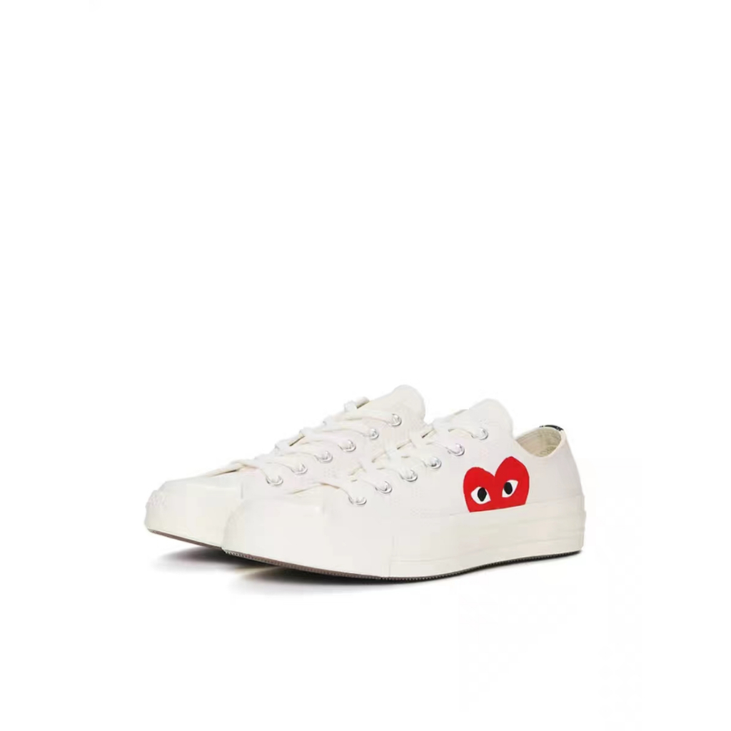 ของแท้ 100%CDG Play X Converse Chuck Taylor All Star 1970s สหพันธ์สินค้ารองเท้าผ้า