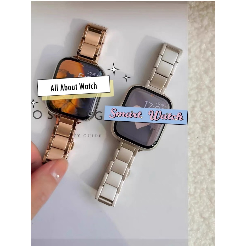 พร้อมส่ง สายสแตนเลสข้อต่อ เส้นเล็ก ใช้ได้กับ Smart Watch 8 7 6 5 4 3 2 1 Se Ultra และ Ultra8Pro Helo