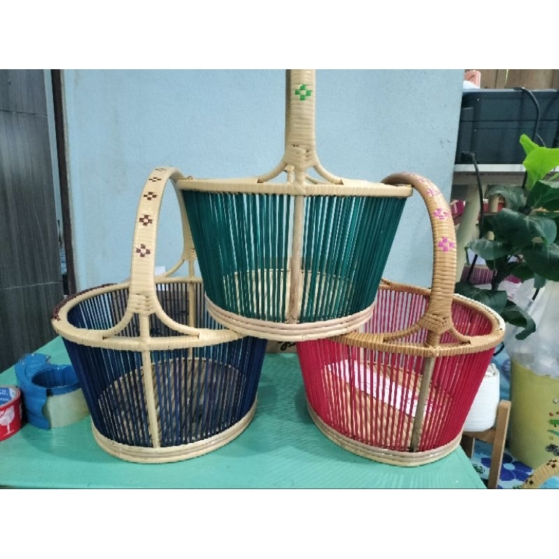 โครงตะกร้าทรงรีไข่แบบพันขอบ (ไม่แถมเส้นสาน)