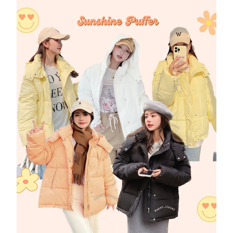 Sunshine Puffer เสื้อกันหนาวกันน้ำ ฮู้ดถอดได้