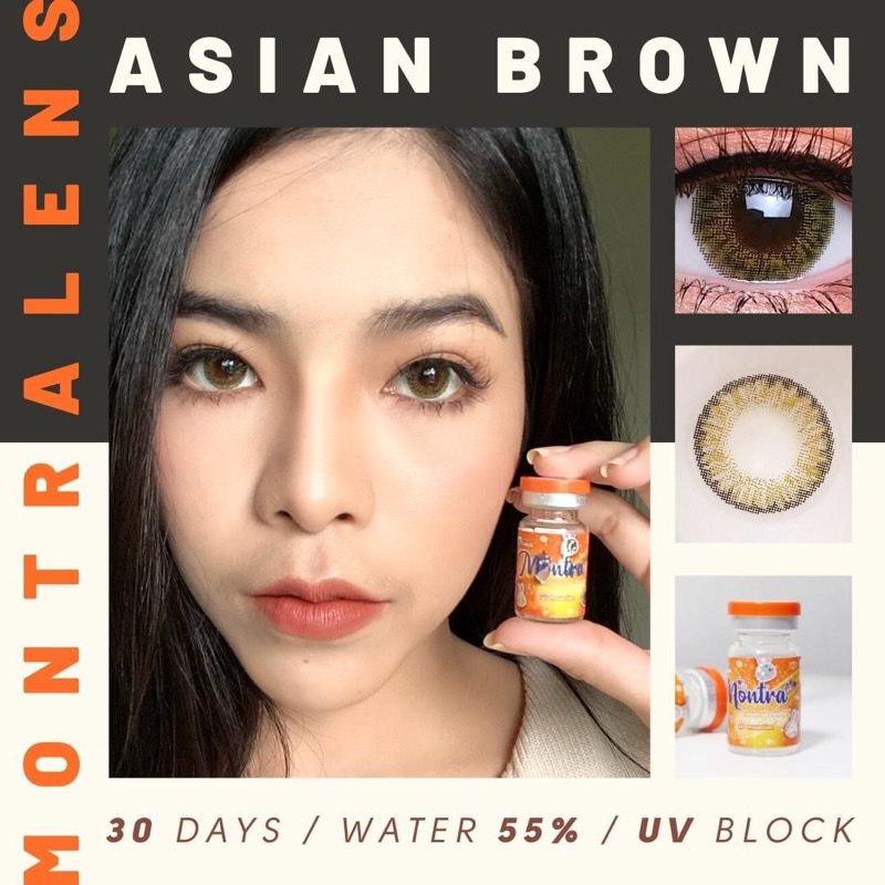 Asian brown montralens weter55%🧡 น้ำตาลหวานนัว