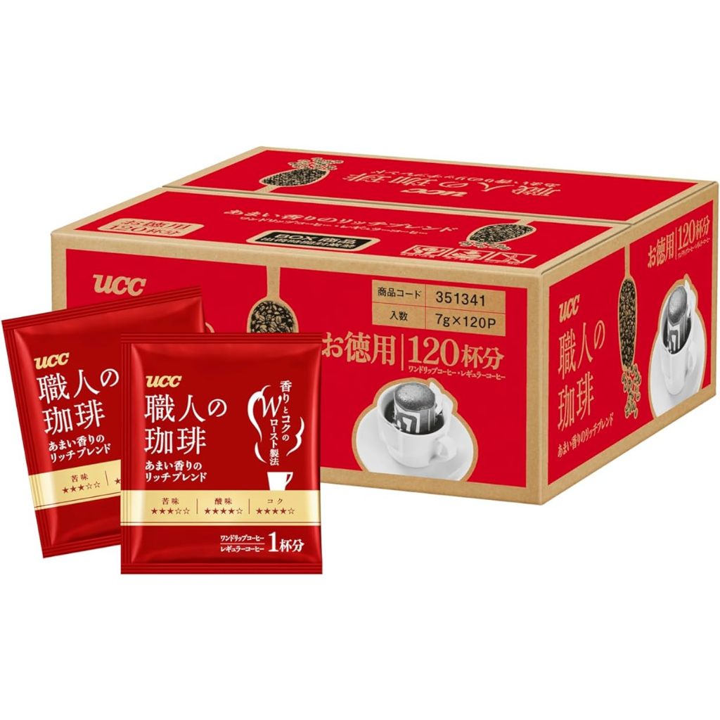 UCC Artisan Coffee กาแฟดริป กลิ่นหอมหวานเข้มข้น 120 แก้ว [ส่งตรงจากญี่ปุ่น]