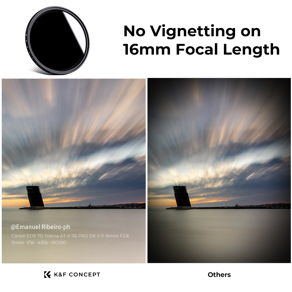 K&F ND2-ND400 Filter ฟิวเตอร์ลดปริมาณแสงชนิดปรับหมุนได้ Variable Fader Neutral Density ND Filter B Series ประกันศูนย์ไทย