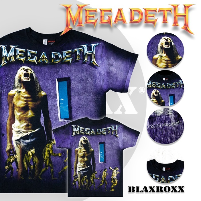 BLAXROXX® | ลิขสิทธิ์แท้ Megadeth® | [MGD027] | เสื้อวง OVP สีจม | GILDAN Ultra Cotton l รันนัมเบอร์