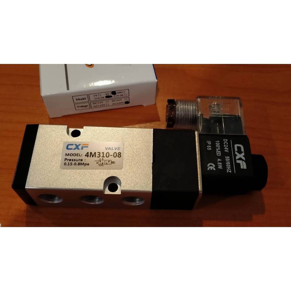 Solenoid valve 5/2 NAMUR Type ,Model : 4M310-08 ,Port Size 1/4" ,Coil DC24V ,Coil AC220V พร้อมน้อตและข้อต่อ
