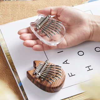 เครื่องดนตรีเปียโนนิ้วโป้ง คาลิมบา คริสตัลใส ขนาดเล็ก 8 คีย์ kalimba เครื่องดนตรีอะคูสติก แบบใส คีย์บอร์ คริสตัลแบร์