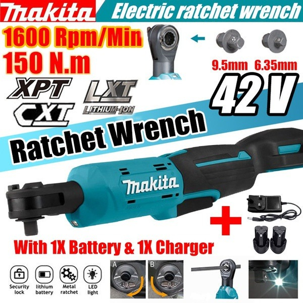 Makita Efficient 12Vประแจไฟฟ้า สว่านไขควงปากตาย3/8 Cordless Ratchet Wrench Scaffolding 65NM With 1/2 Lithium-Ion