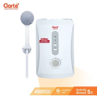 Clarte'เครื่องทำน้ำอุ่น4,500 วัตต์พร้อมชุดฝักบัวใหญ่ครบชุด รุ่นWHM4501