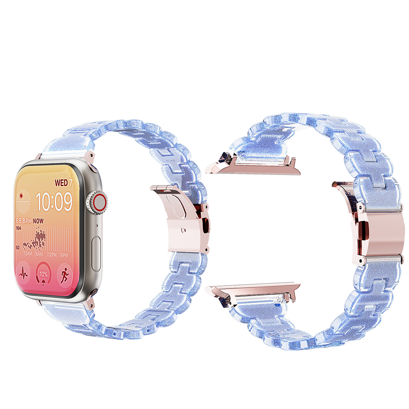 PC เรซิ่นสายนาฬิกาเหมาะสำหรับ 38mm40mm 41 มม.45 มม.44 มม.42 มม.iwatch10/9/8/7/6/5/4/3/2/1