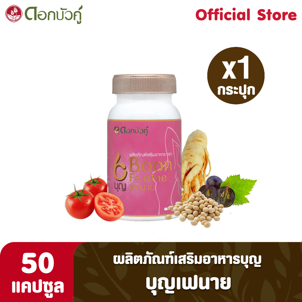 ผลิตภัณฑ์เสริมอาหารบุญเฟนาย 50 แคปซูล (1กระปุก)