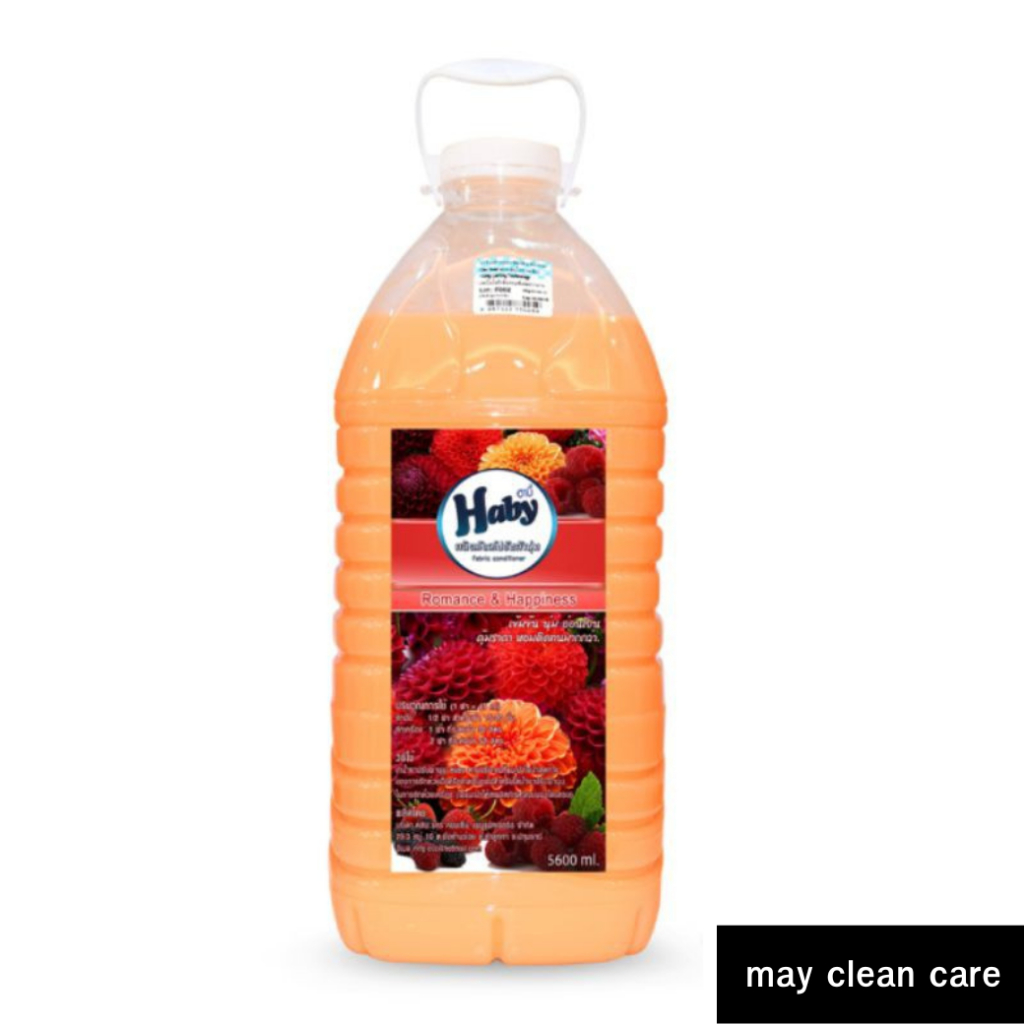 Haby น้ำยาปรับผ้านุ่ม  (สีส้ม) ขนาด 5600 มล กลิ่น Romance & Happiness