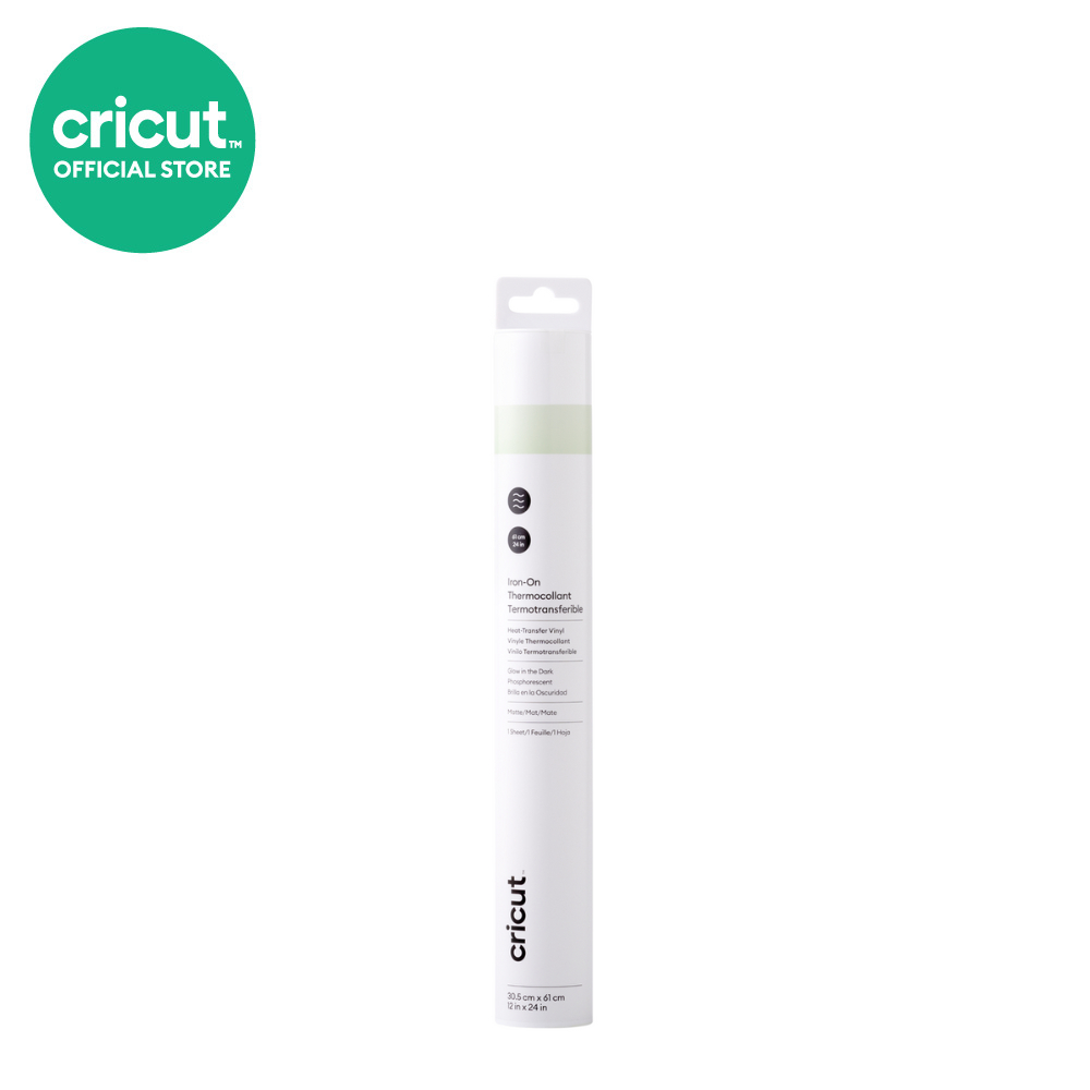 Cricut Glow-in-the-Dark Iron-On ขนาด 12x24 นิ้ว ใช้กับเครื่องตัดรุ่น Explore3 และ Maker3