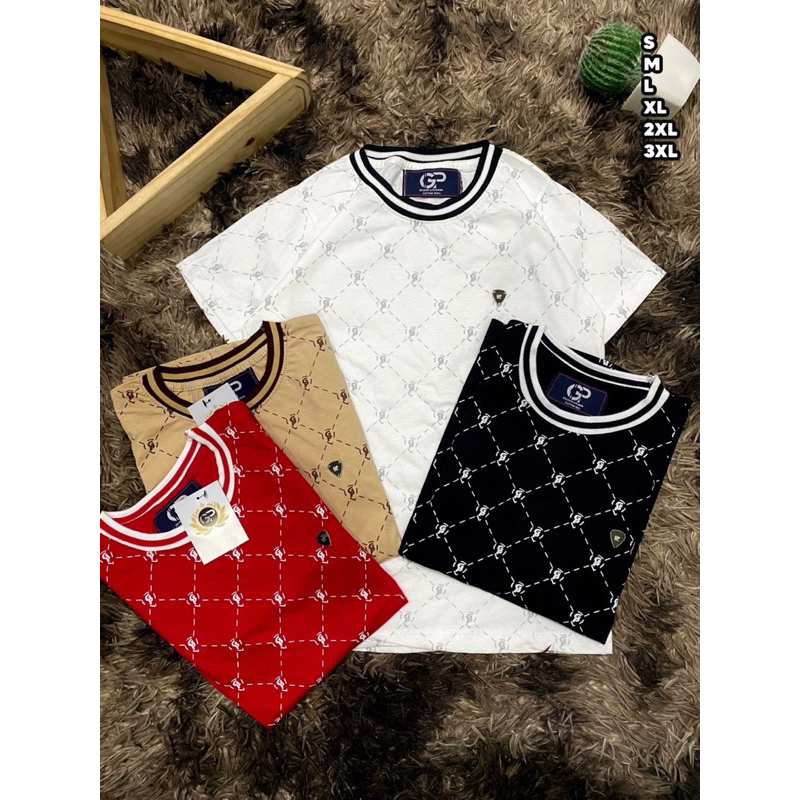 เสื้อยืดปักปิ๊กพิมพ์ลายGpผ้าคอตตอนS-3XLใส่ได้ทุกเพศ