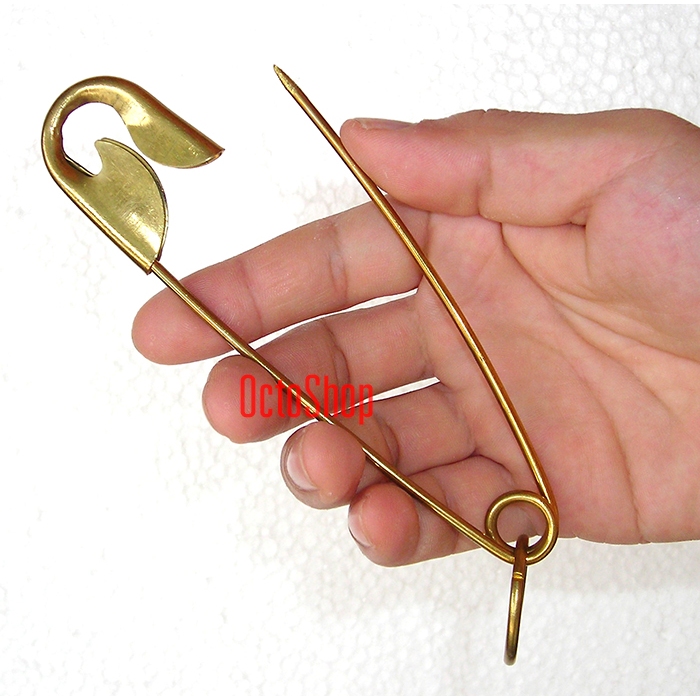 เข็มกลัดยักษ์ พวงกุญแจทองเหลือง พวงกุญแจรถยนต์ มอเตอร์ไซค์ กุญแจบ้าน กางเกงยีนส์ ใช้กลัดผ้าผืนใหญ่ ผ้าม่าน ผ้าใบ (#24)
