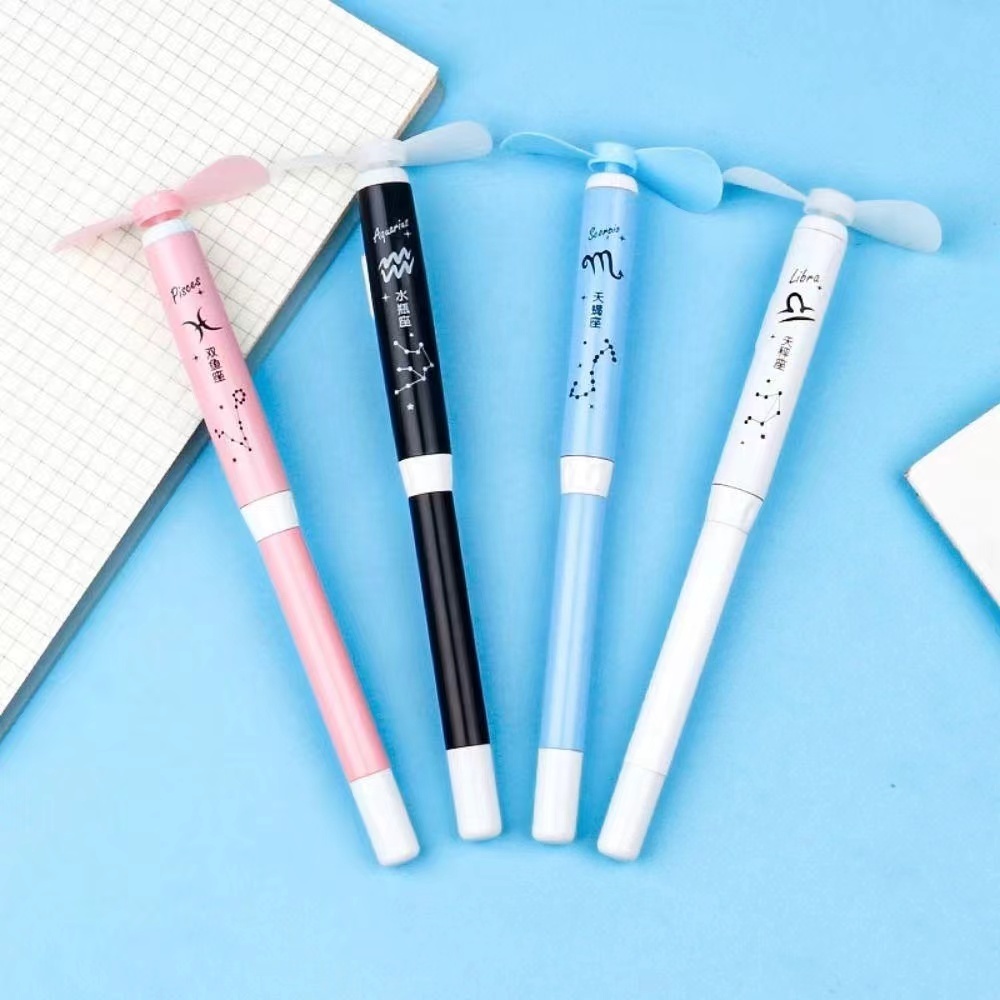 ปากกา... พัดลมระบายความร้อนลายการ์ตูน 0.5 มม สไตล์เกาหลีสีสันสดใส