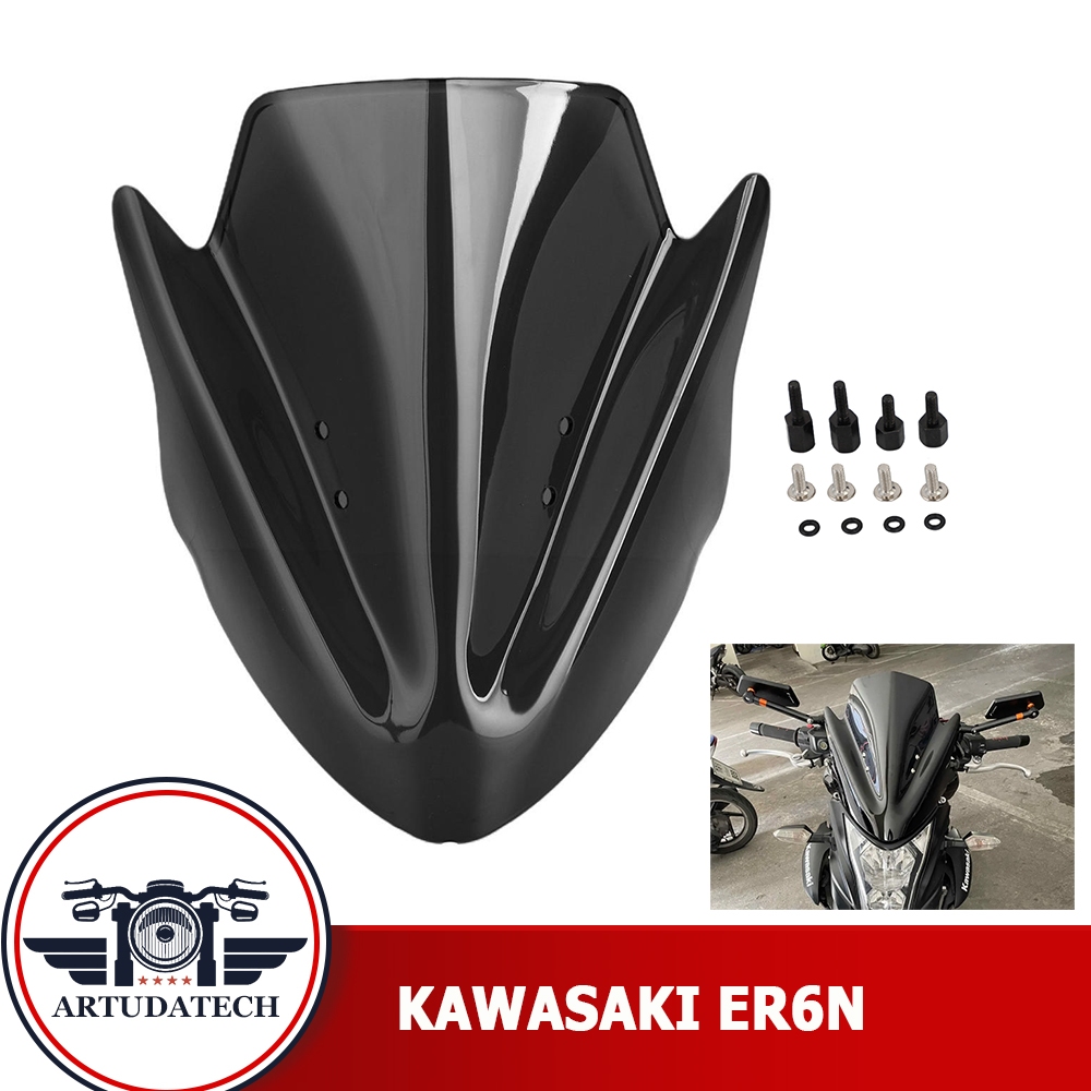 ชิวหน้า Kawasaki ER6N 2012-2016 ชิวหน้ามอเตอร์ไซค์ กระจกบังลม